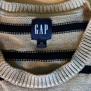 GAP womens Striped Sweater - Beige and black size XL
